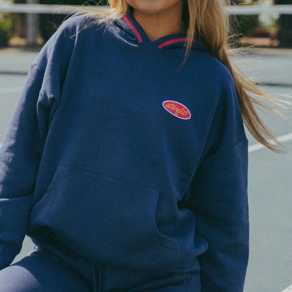 Starfit Tops - Starfit Court Hoodie Navy Blue Color